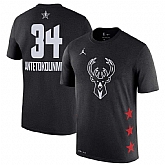 Bucks 34 Giannis Antetokounmpo Black 2019 NBA All Star Game Men's T Shirt,baseball caps,new era cap wholesale,wholesale hats